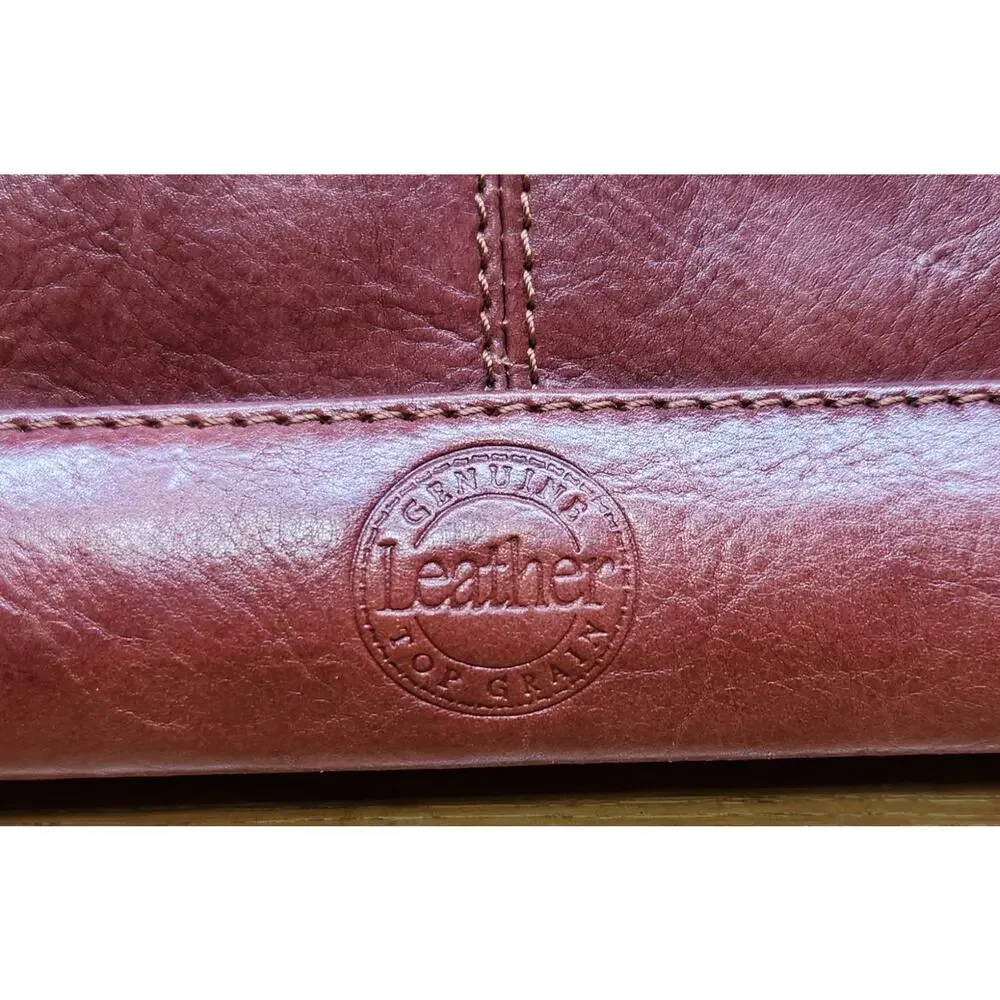 Avenues America Top-Grain Brown Leather‎ Portfolio Briefcase W/Key
